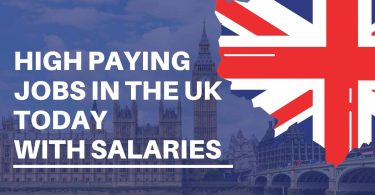 High Paying Jobs in the UK Today with salaries